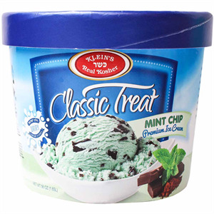 Klein's Real Kosher Smooth and Creamy Mint Chocolate Chip Ice Cream, 56 oz  - Kroger