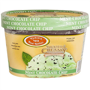 Klein's Real Kosher Smooth and Creamy Mint Chocolate Chip Ice Cream, 56 oz  - Kroger